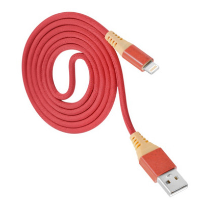 Высокая безопасность MFi аттестовала цвет кабеля 5V 2.4A USB красный для телефона